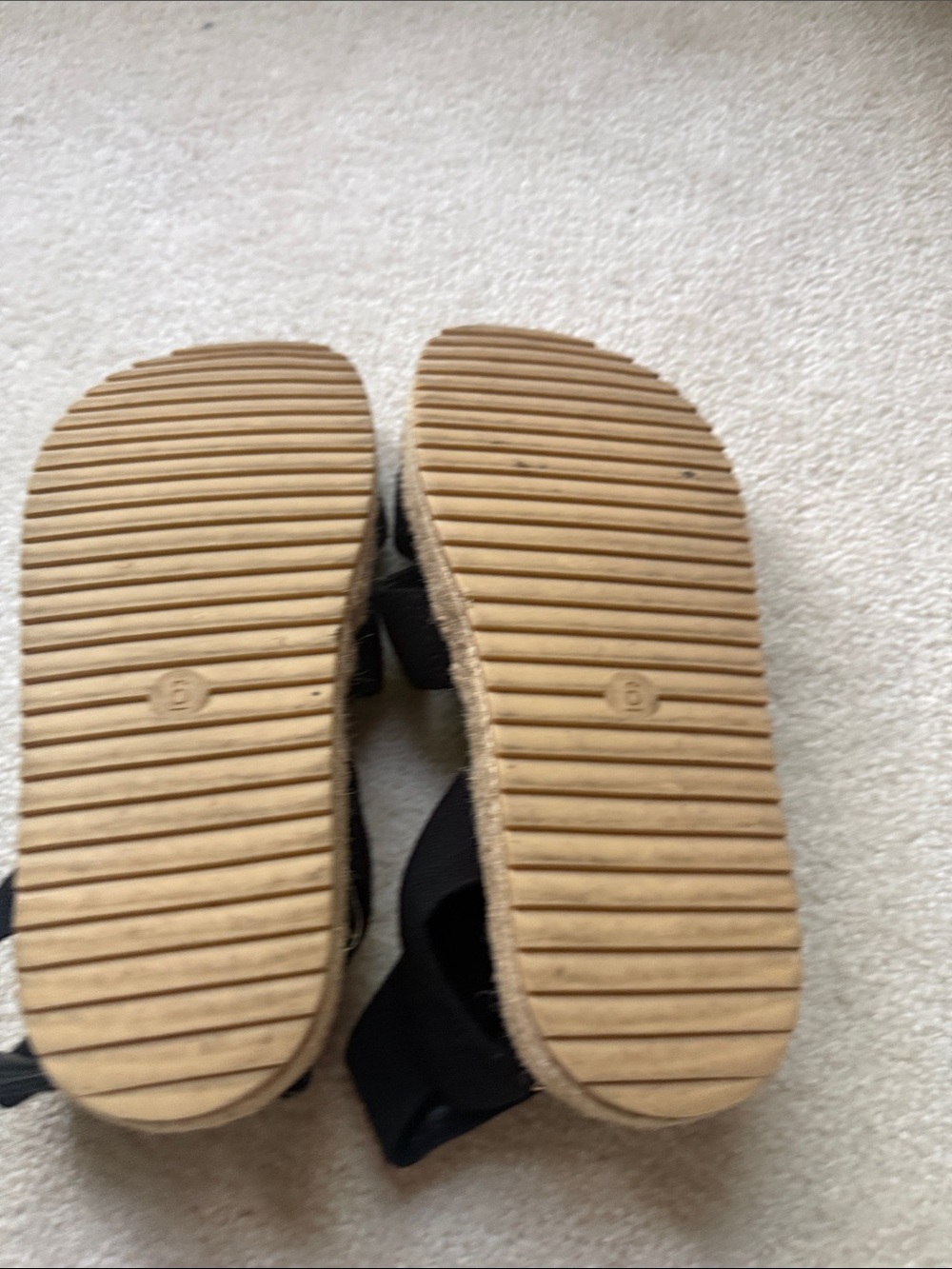 Universal Thread Black Platform Espadrille Sandals with Ankle Wrap - Picture 3 of 3